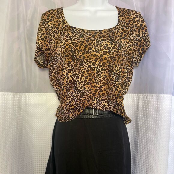 Vintage 90’s y2k Eye Candy Leopard Print Top - Picture 4 of 7